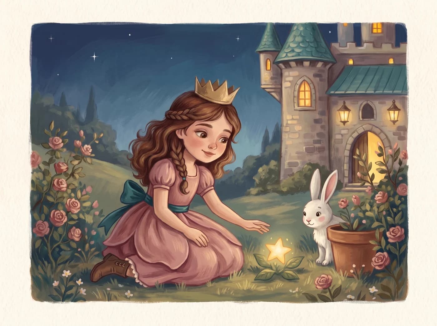 Mila's princess adventure, illustrated sample